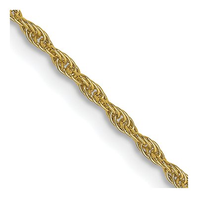10K Yellow Gold 1.2mm Rope Chain