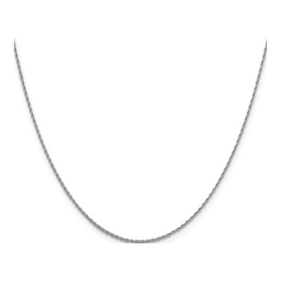 10K White Gold 1.2mm Rope Chain – view 3