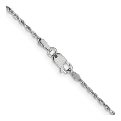 10K White Gold 1.2mm Rope Chain – view 4