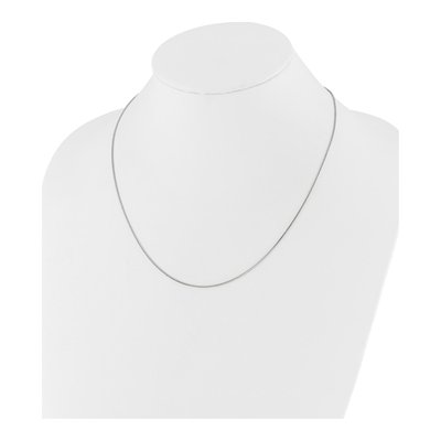10K White Gold 0.9mm Box Chain – view 3