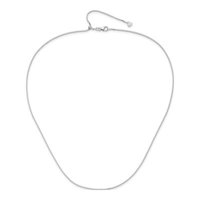 10K White Gold 0.9mm Box Chain – view 4
