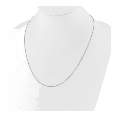 10K White Gold 0.9mm Box Chain – view 5