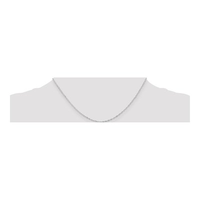 10K White Gold 1mm Singapore Chain – view 5