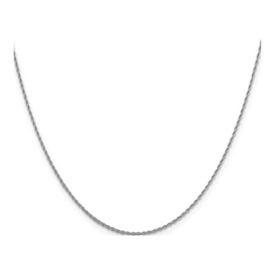 14K White Gold 1.3mm Rope Chain – view 4