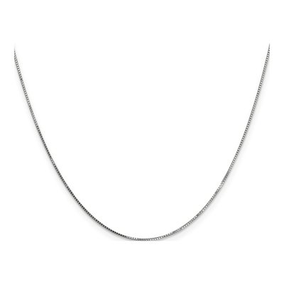 10K White Gold 0.7mm 7mm Box Chain – view 2