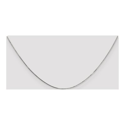 10K White Gold 0.7mm 7mm Box Chain – view 4