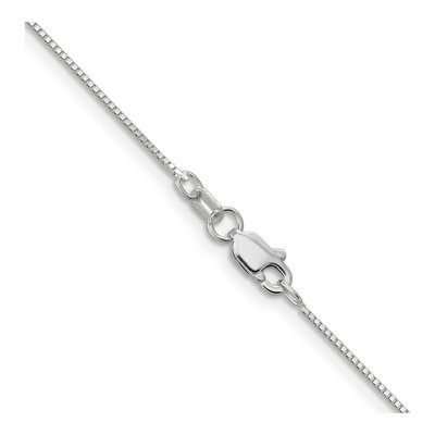 10K White Gold 0.7mm 7mm Box Chain – view 6
