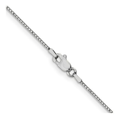 10K White Gold 0.8mm 8mm Box Chain – view 4