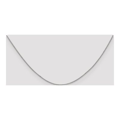 10K White Gold 0.8mm 8mm Box Chain – view 5