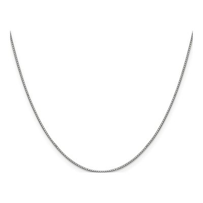 10K White Gold 0.8mm Box Chain – view 2