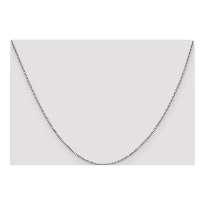 10K White Gold 0.8mm Box Chain – view 4
