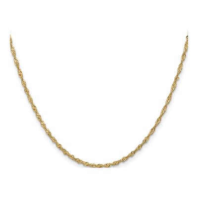 10K Yellow Gold 1.7mm Singapore Chain – view 3