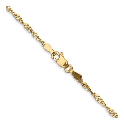 10K Yellow Gold 1.7mm Singapore Chain – view 4