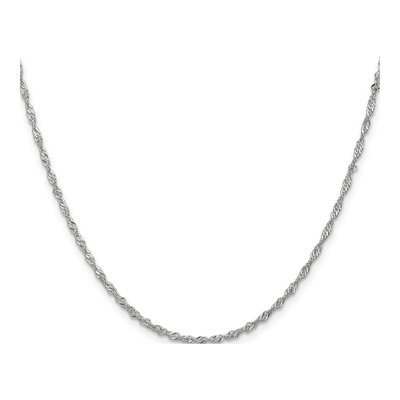 10K White Gold 1.7mm Singapore Chain – view 3