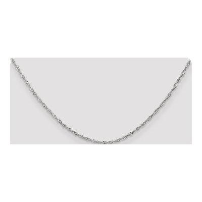 10K White Gold 1.7mm Singapore Chain – view 5