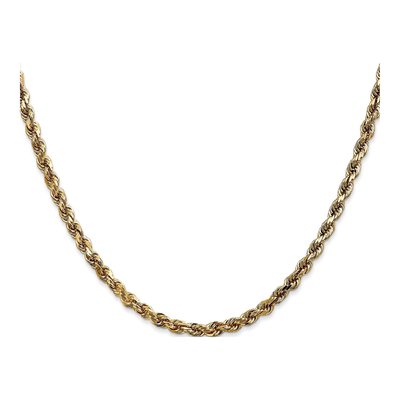10K Yellow Gold 3.5mm Diamond-Cut Rope Chain – view 3