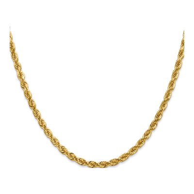 10K Yellow Gold 4mm Diamond-Cut Rope Chain – view 2