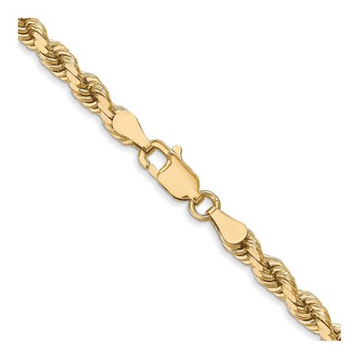 10K Yellow Gold 4mm Diamond-Cut Rope Chain – view 4