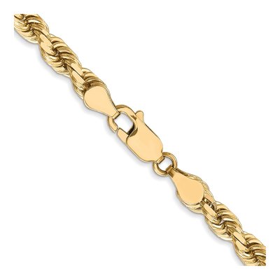 10K Yellow Gold 4.5mm Diamond-Cut Rope Chain – view 3