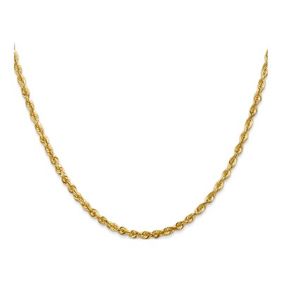 10K Yellow Gold 2.75mm Diamond-Cut Rope Chain – view 3