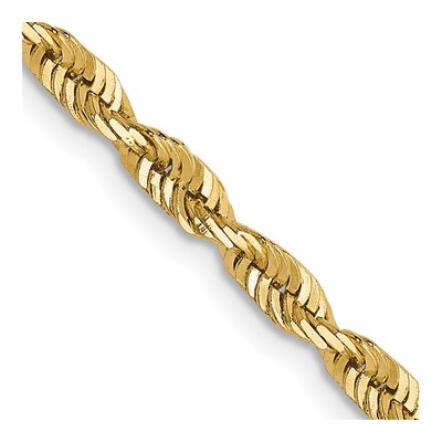 10K Yellow Gold 2.75mm Diamond-Cut Rope Chain