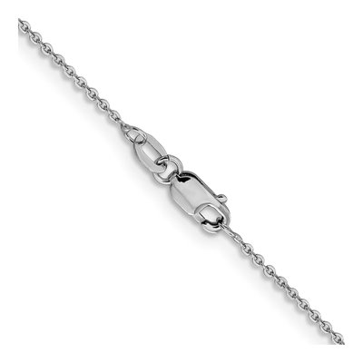 10K White Gold 1.1mm Flat Cable Chain – view 4