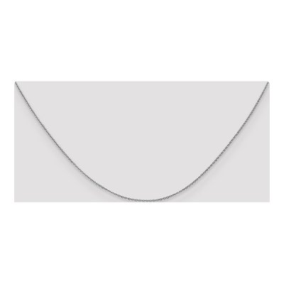 10K White Gold 1.1mm Flat Cable Chain – view 5