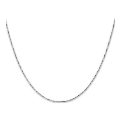 10K White Gold 1.1mm Flat Cable Chain – view 2
