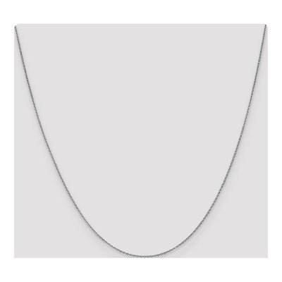 10K White Gold 1.1mm Flat Cable Chain – view 4