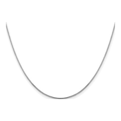 10K White Gold 0.95mm Sparkle Box Chain – view 3