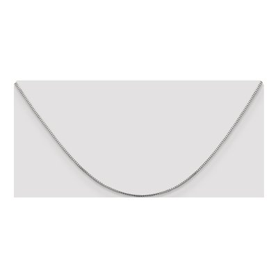 10K White Gold 0.95mm Sparkle Box Chain – view 5