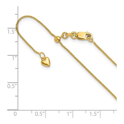 10K Yellow Gold 0.8mm Wheat Chain – view 7