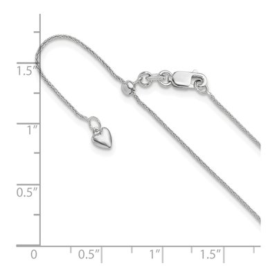10K White Gold 0.8mm Wheat Chain – view 7