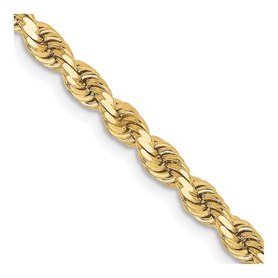 10K Yellow Gold 3.25mm Diamond-Cut Rope Chain