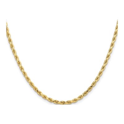 10K Yellow Gold 3.25mm Diamond-Cut Rope Chain – view 2