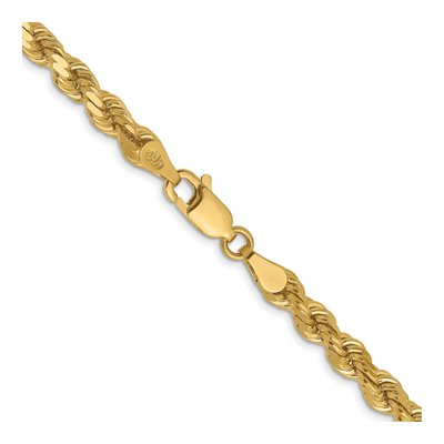 10K Yellow Gold 4.25mm Diamond-Cut Rope Chain – view 4