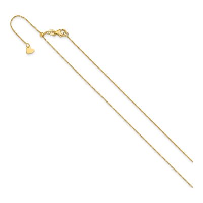 10K Yellow Gold 1mm Diamond-Cut Cable Chain – view 3