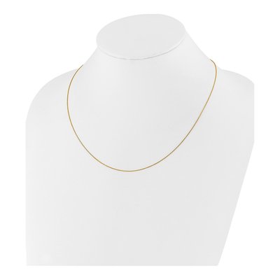 10K Yellow Gold 1mm Diamond-Cut Cable Chain – view 4