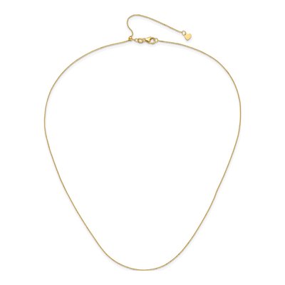 10K Yellow Gold 1mm Diamond-Cut Cable Chain – view 5