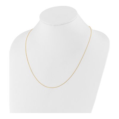 10K Yellow Gold 1mm Diamond-Cut Cable Chain – view 6