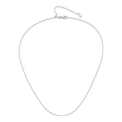 10K White Gold 1mm Diamond-Cut Cable Chain – view 5