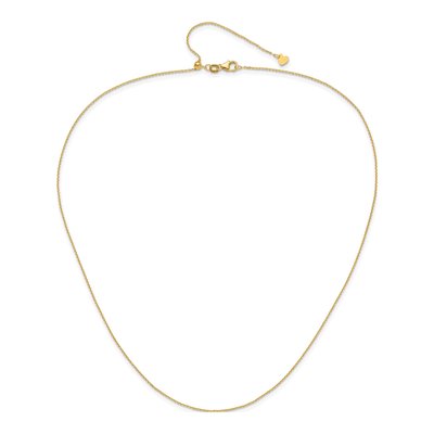 10K Yellow Gold 1.1mm Diamond-Cut Cable Chain – view 5