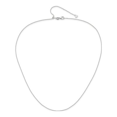 10K White Gold 22" Diamond-Cut Cable Chain – view 5