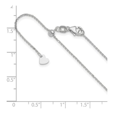 10K White Gold 22" Diamond-Cut Cable Chain – view 7