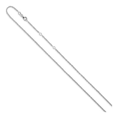 10K White Gold 1.5mm Rope Chain – view 3