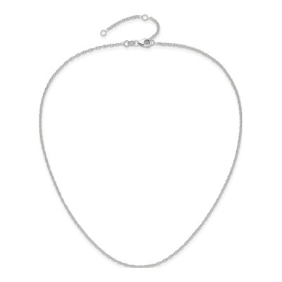 10K White Gold 1.5mm Rope Chain – view 5