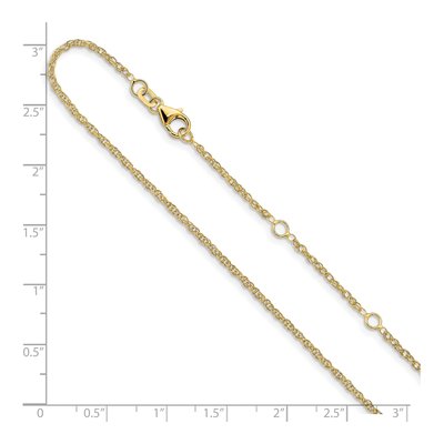 10K Yellow Gold 1.5mm Rope Chain – view 7