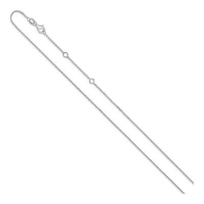 10K White Gold 1.2mm Flat Cable Chain – view 3