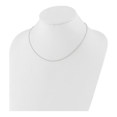 10K White Gold 1.2mm Flat Cable Chain – view 4