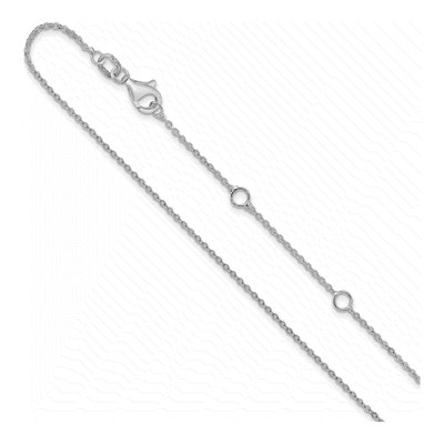 10K White Gold 1.2mm Flat Cable Chain